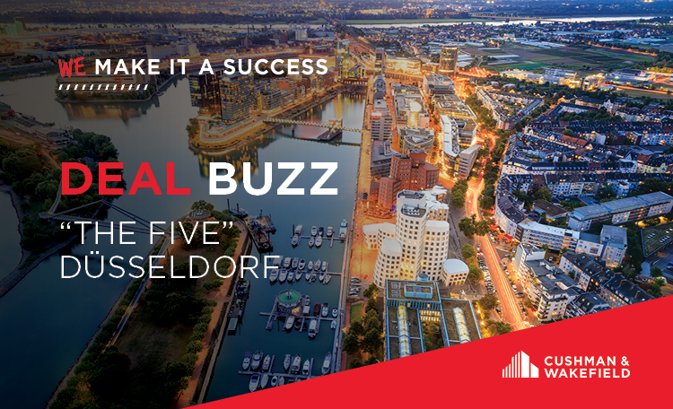Cushman & Wakefield achieves first lettings in Düsseldorf’s THE FIVE office development