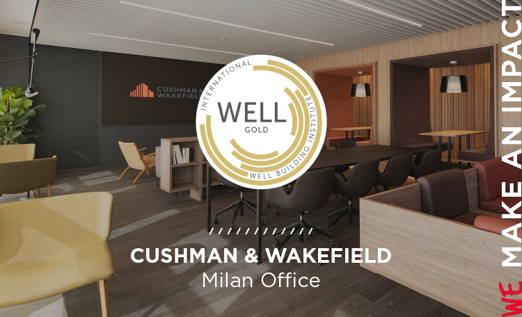 Cushman & Wakefield’s new offices in Milan have been awarded the WELL GOLD Certificate
