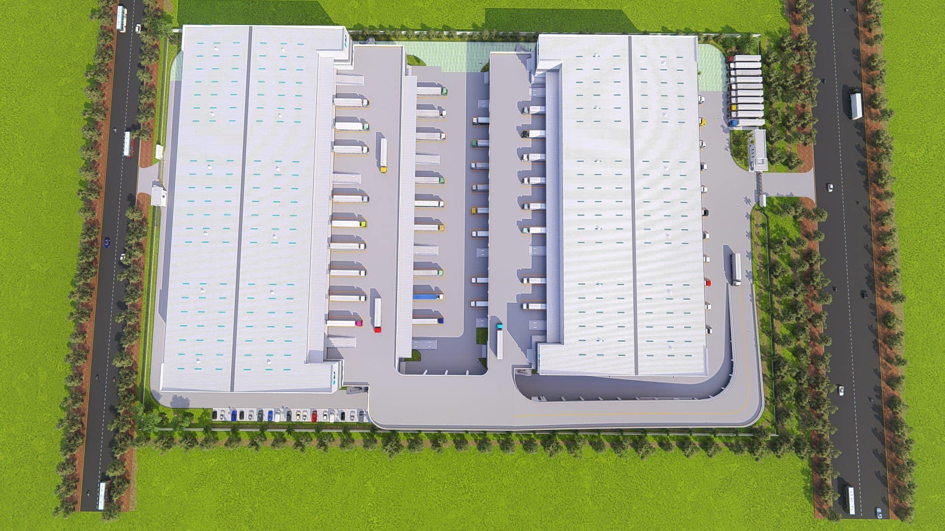 Double-Storey Ready-built Warehouse for lease in Long Hau Industrial Park, Long An Province, Vietnam