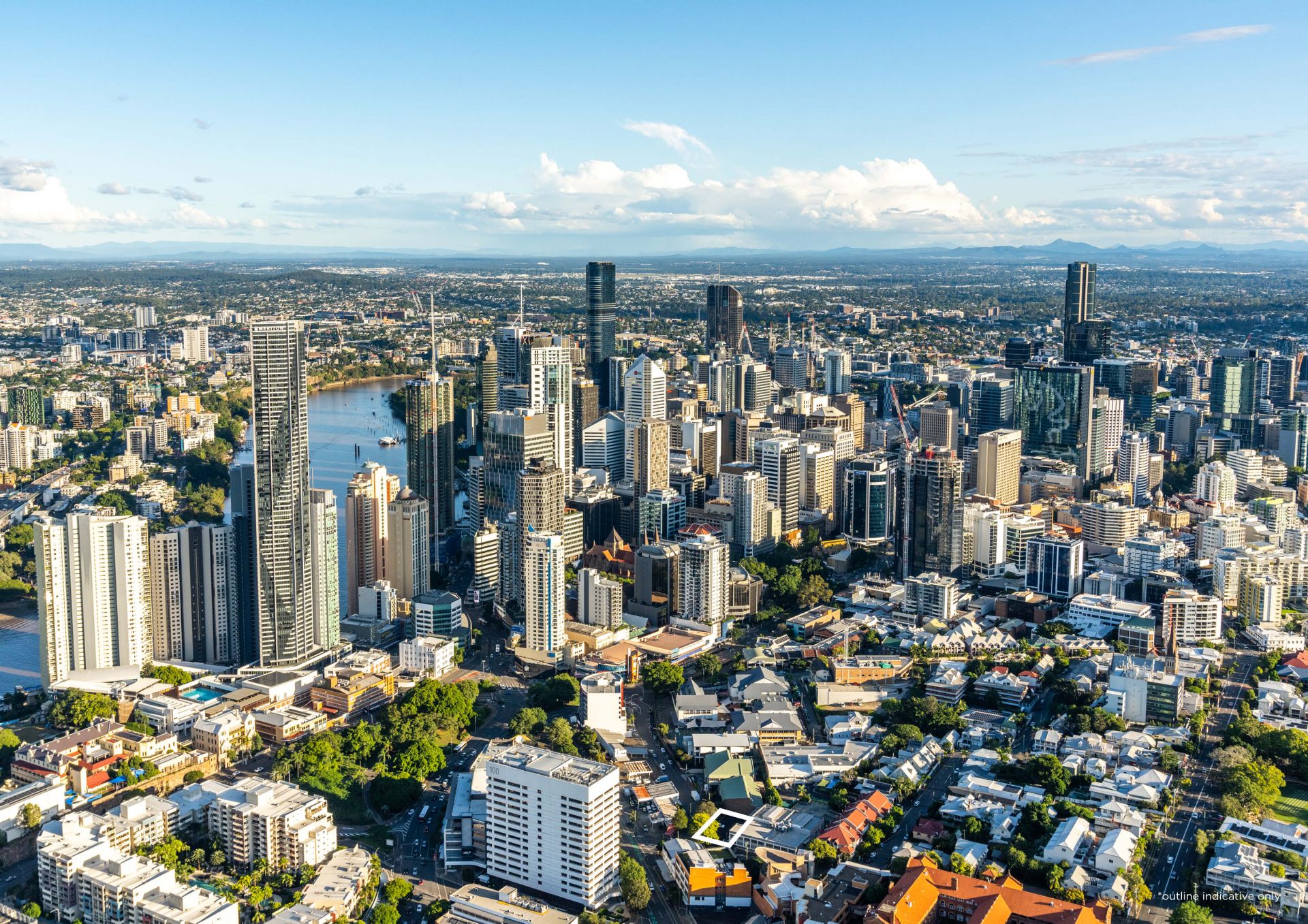 A Fortitude Valley corner land holding improved by a commercial carpark