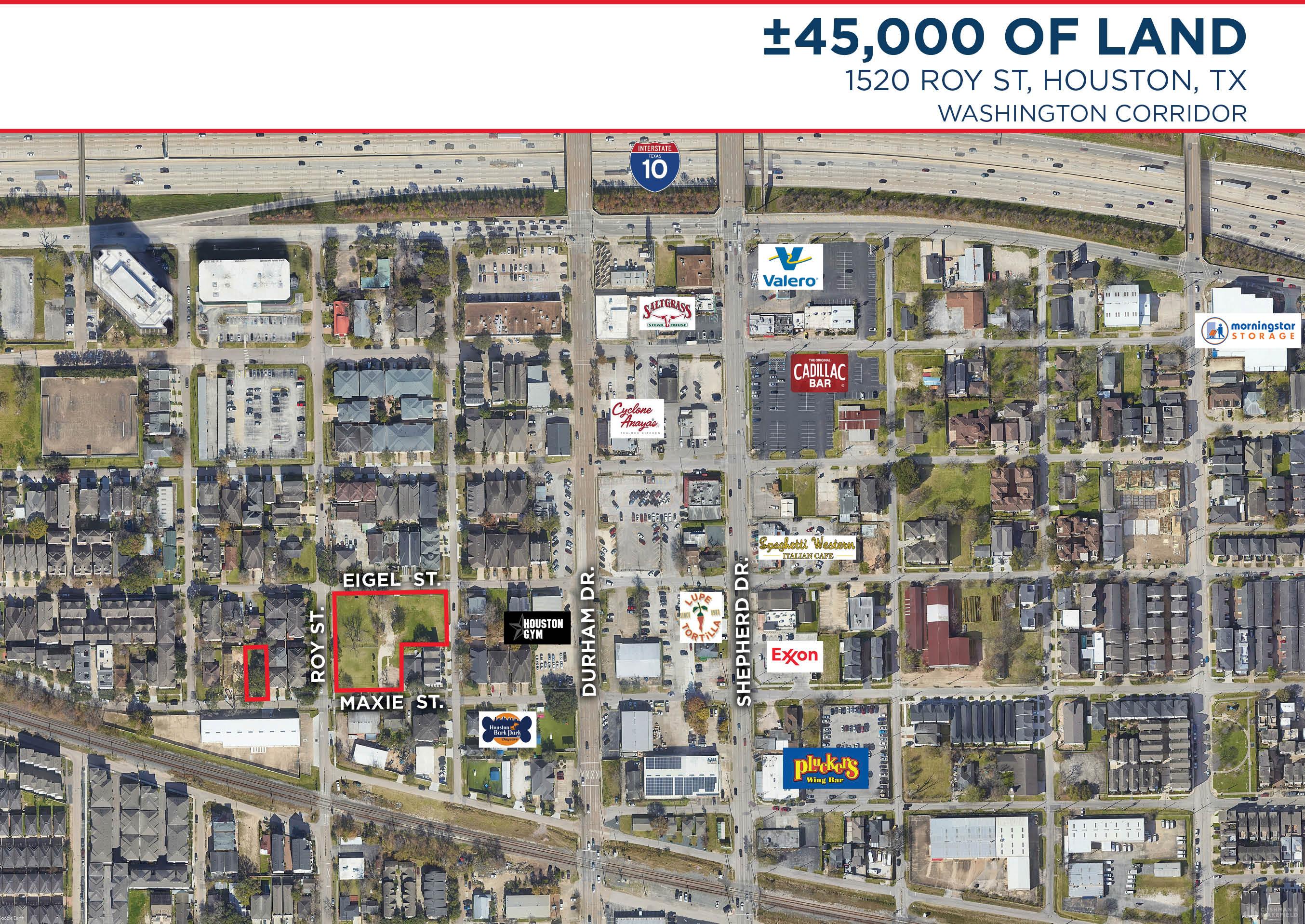 45,000 SF of Land