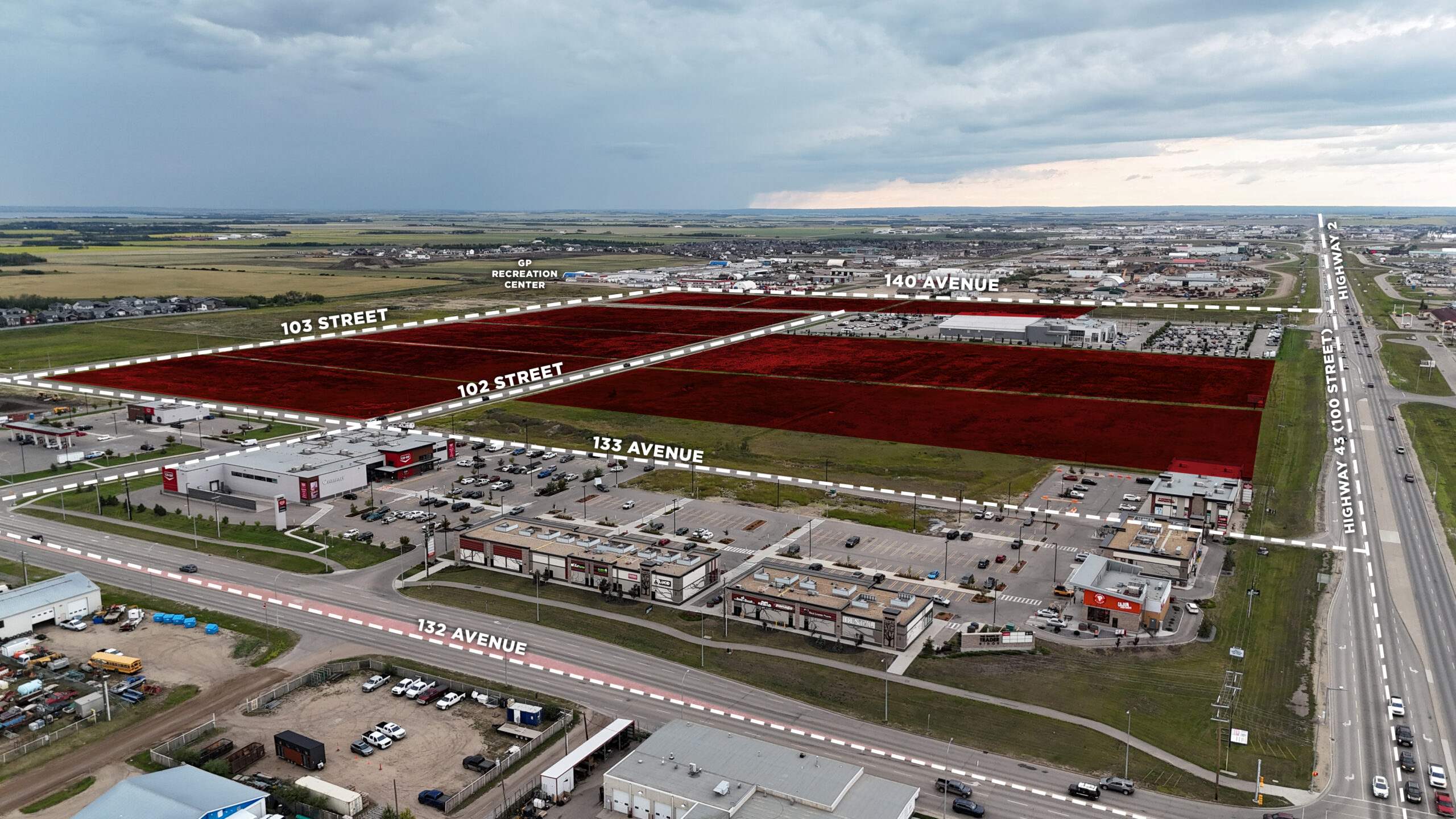 Commercial Land for Sale/Lease/Built to Suit – Grande Prairie, AB – Trader Ridge