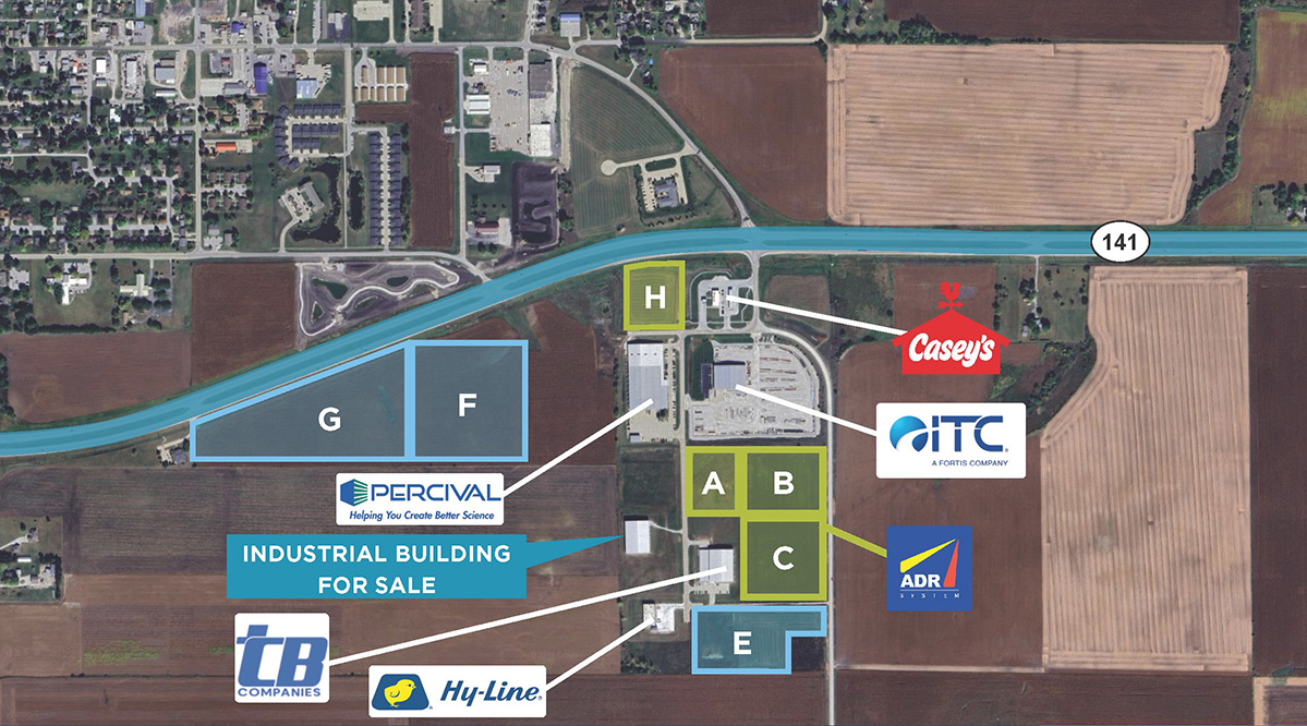 Perry Industrial Park | Industrial Land For Sale | Hwy 141, Perry, IA