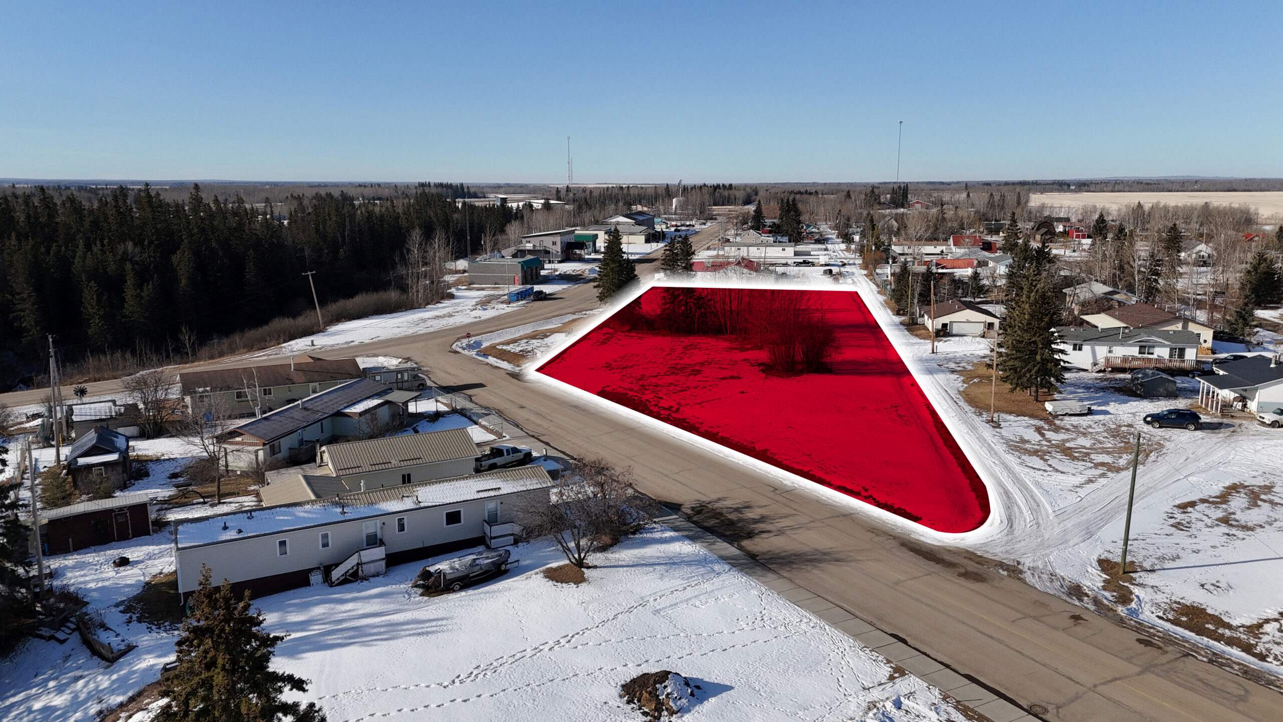 0.96-Acre HI-Zoned Development Land for Sale – DeBolt, AB (CN Site)