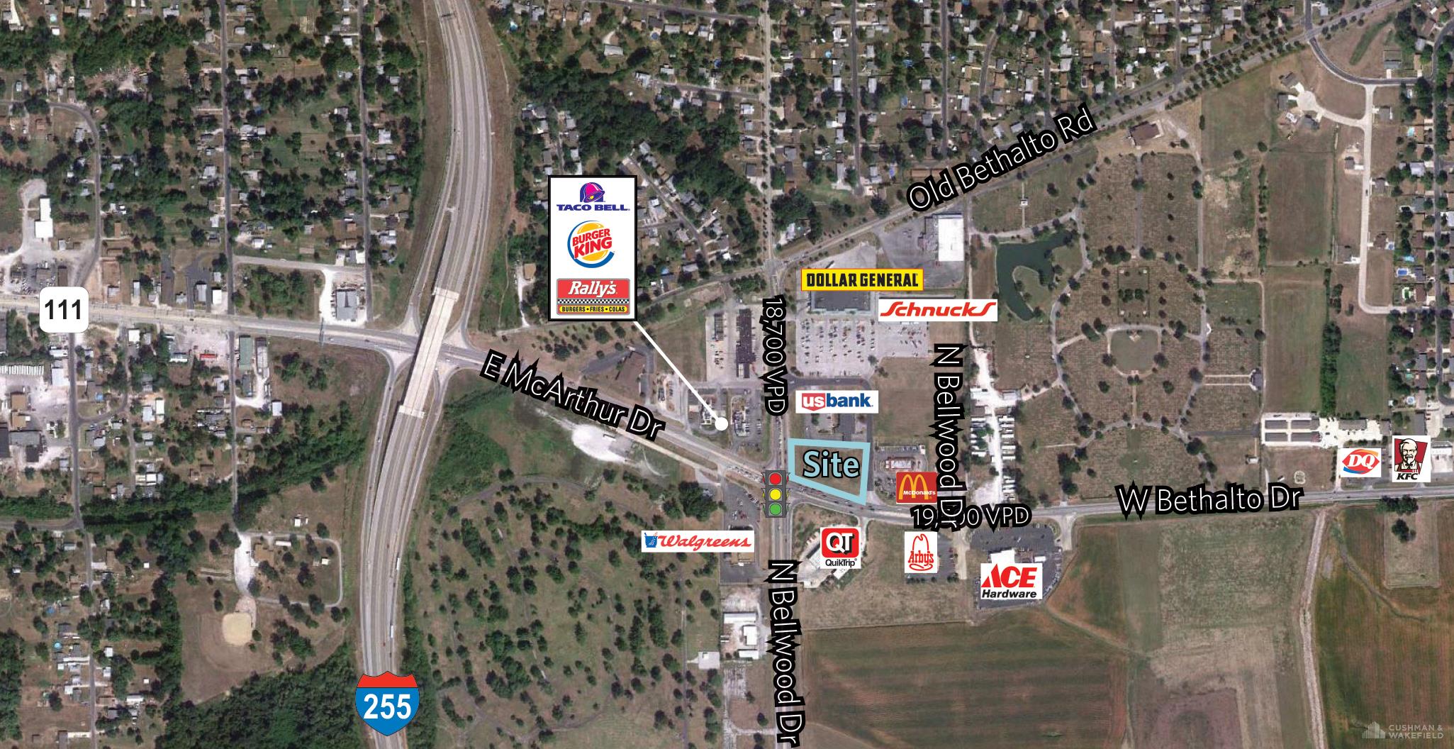 Corner of N. Bellwood Dr. & Hwy 111
